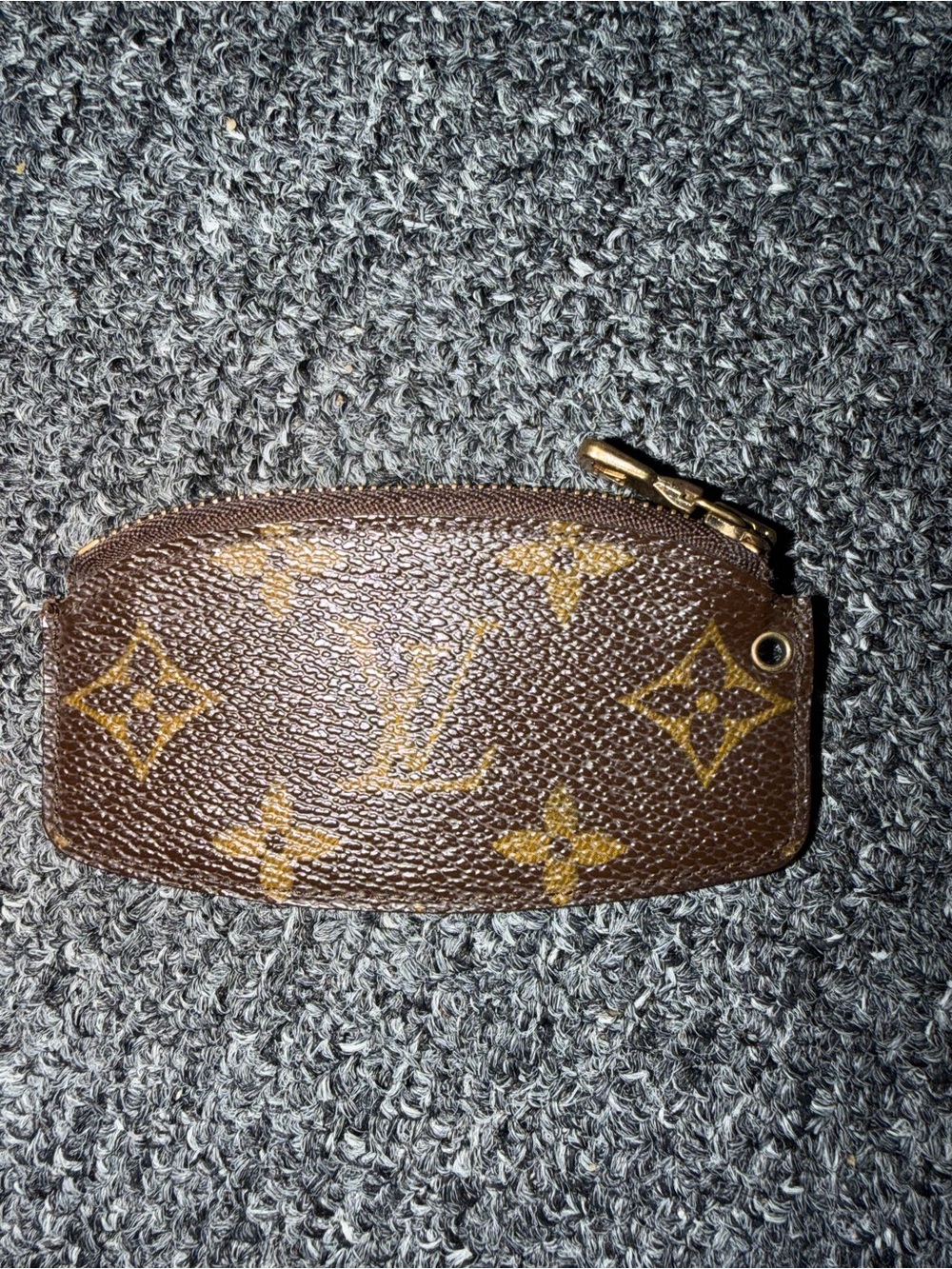 Pre-owned Louis Vuitton Monogram Zip Key Case Coin purse Smal- Brown & Gold